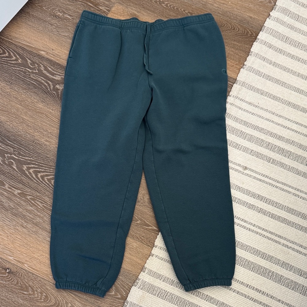 Champion Teal Jogger Sweatpants 2XL with pockets and drawstring waist